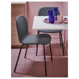 IKEA - silla, Gunnared grisSefast negro Gunnared gris/Sefas…