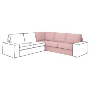 IKEA - funda módulo esquina, Gunnared marrón rosa claro Gun…