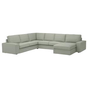 IKEA - sofá esquina 5 chaiselongue, Gunnared verde claro -…