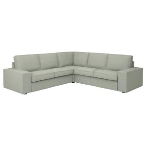 IKEA - sofá rinconera de 4 plazas, Gunnared verde claro - H…