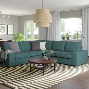 IKEA - sofá rinconera de 4 plazas, Kelinge gris turquesa -…