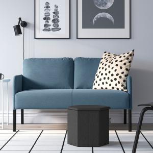 IKEA - puf con almacenaje, Knisa gris oscuro Knisa gris osc…