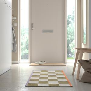 IKEA - alfombra, blancoverde, 60x120 cm blanco/verde