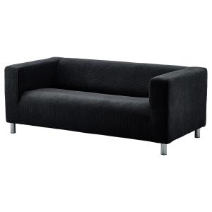 IKEA - funda para sofá de 2 plazas, Vansbro negro Vansbro n…