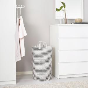 IKEA - Bolsa para ropa blanco/negro