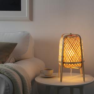 IKEA - Lámpara de mesa, bambú bambú/a mano