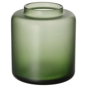 IKEA - florero jarrón, vidrio esmeriladoverde, 10 cm vidrio…