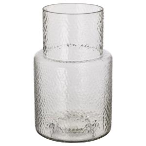 IKEA - florero jarrón, vidrio incolorocon motivos, 26 cm vi…