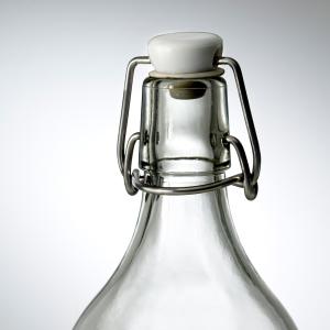 IKEA - Botella con tapón, vidrio incoloro, volumen: 0.5 l v…