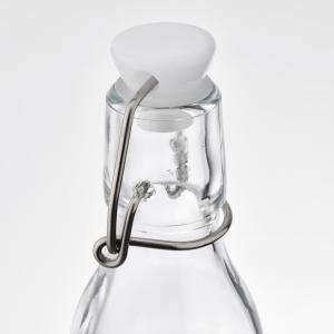 IKEA - botella con tapón, vidrio incoloro, 15 cl vidrio inc…