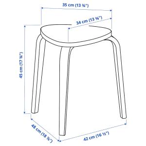 IKEA - taburete jgo2, abedul abedul