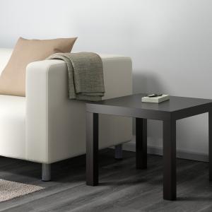IKEA - Mesa auxiliar, negro-marrón, 55x55 cm negro-marrón