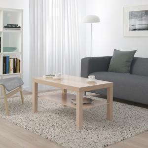 IKEA - mesa de centro, efecto roble tinte blanco, 90x55 cm…