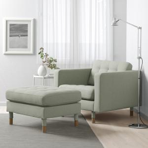 IKEA - Sillón, Gunnared verde claro, 89x89 cm, Altura: 78 c…