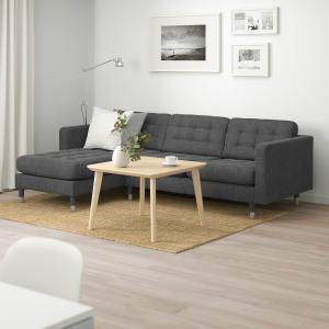 IKEA - sofá de 3 plazas,  chaiselongueGunnared gris oscurom…