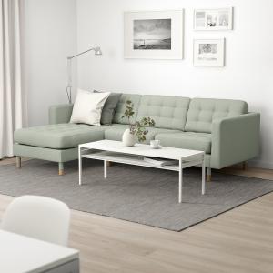 IKEA - sofá de 3 plazas,  chaiselongueGunnared verde clarom…