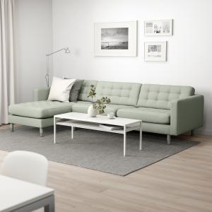 IKEA - sofá 4 plazas,  chaiselongueGunnared verde clarometa…