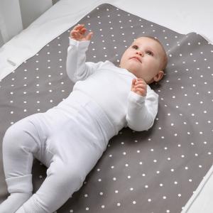 IKEA - Cambiador bebé, lunares, gris, 90x70 cm lunares/gris