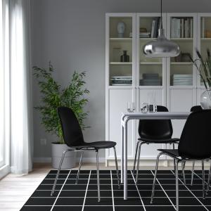 IKEA - silla, negroSefast cromado negro/Sefast cromado