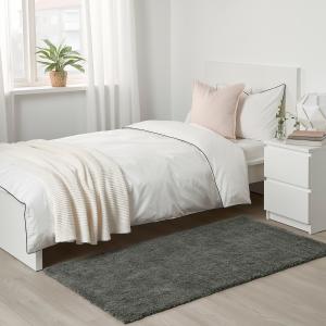 IKEA - alfombra, pelo largo, gris oscuro, 80x150 cm gris os…