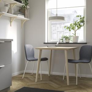 IKEA - KARLPETTER mesa y dos sillas, chapa fresnoGunnared g…