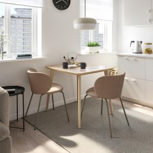 IKEA - KRYLBO mesa y dos sillas, chapa fresnoTonerud beige…