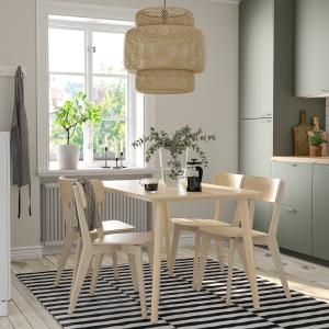 IKEA - LISABO mesa y 4 sillas, chapa fresnofresno, 140x78 c…