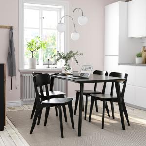 IKEA - LISABO mesa y 4 sillas, negronegro, 140x78 cm negro/…