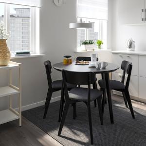 IKEA - LISABO mesa y 4 sillas, negronegro, 105 cm negro/neg…