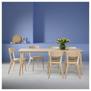 IKEA - LISABO mesa y 6 sillas, chapa fresnochapa fresno, 20…