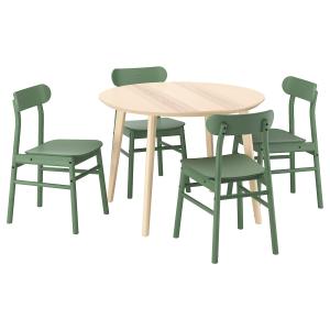 IKEA - RÖNNINGE mesa y 4 sillas, chapa fresnoverde, 105 cm…