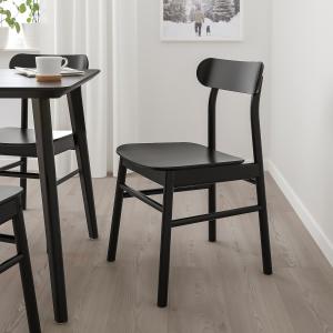 IKEA - RÖNNINGE mesa y 4 sillas, negronegro, 105 cm negro/n…