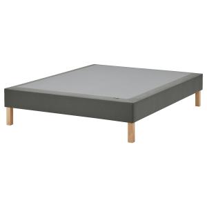 IKEA - base colchón con núcleo de muelles, gris oscuro, 160…