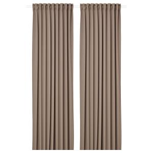 IKEA - cortinas semiopacas, 1 par, marrón grisáceo, 145x300…