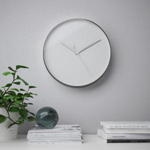 IKEA - reloj de pared, gris plata, 35 cm gris plata