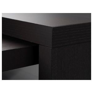 IKEA - escritorio con tablero extraíble, negro-marrón, 151x…