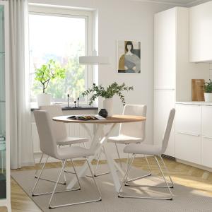 IKEA - roble blanco/Gunnared beige cromado