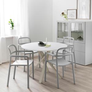 IKEA - mesa, beigeefecto piedra blanco, 105 cm beige/efecto…