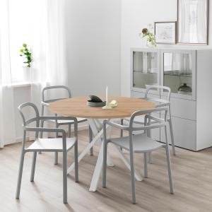 IKEA - mesa, blanco roble, 105 cm blanco roble