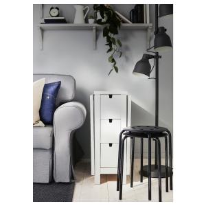 IKEA - taburete, negro, 45 cm negro bajo apilable
