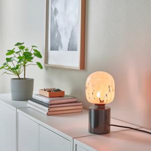 IKEA - MOLNART lámpara mesa bombilla, mármol negroforma de…