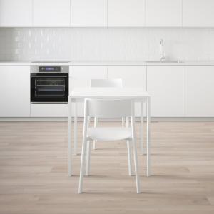 IKEA - JANINGE mesa y dos sillas, blancoblanco, 75 cm blanc…