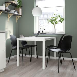 IKEA - LIDÅS mesa y 4 sillas, blanco blanconegronegro, 125…