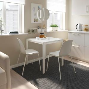 IKEA - LIDÅS mesa y dos sillas, blanco blancoblanco blanco,…
