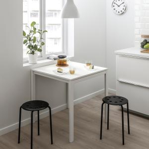 IKEA - MARIUS mesa y 2 taburetes, blanconegro, 75 cm - blan…