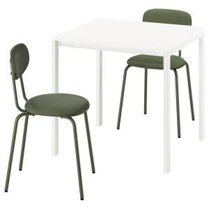 IKEA - ÖSTANÖ mesa y dos sillas, blanco blancoRemmarn verde…