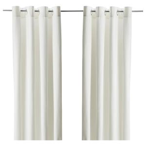 IKEA - Cortinas, par, blanqueado blanco, 145x300 cm blanco