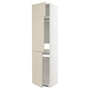 IKEA - Armario alto frigorífico blanco/Havstorp beige