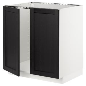 IKEA - abjfreg 2pt, blancoLerhyttan tinte negro, 80x60 cm b…