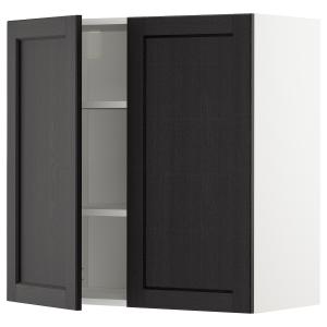 IKEA - aprd bld2pt, blancoLerhyttan tinte negro, 80x80 cm b…